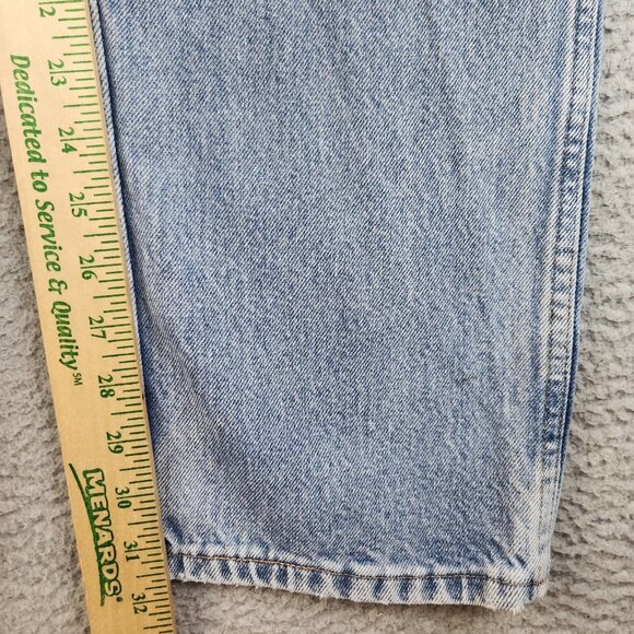 Mens 36x34 Blue Denim Workwear Jeans Wrangler Rustler Classic Stonewashed Pants - Picture 5 of 16